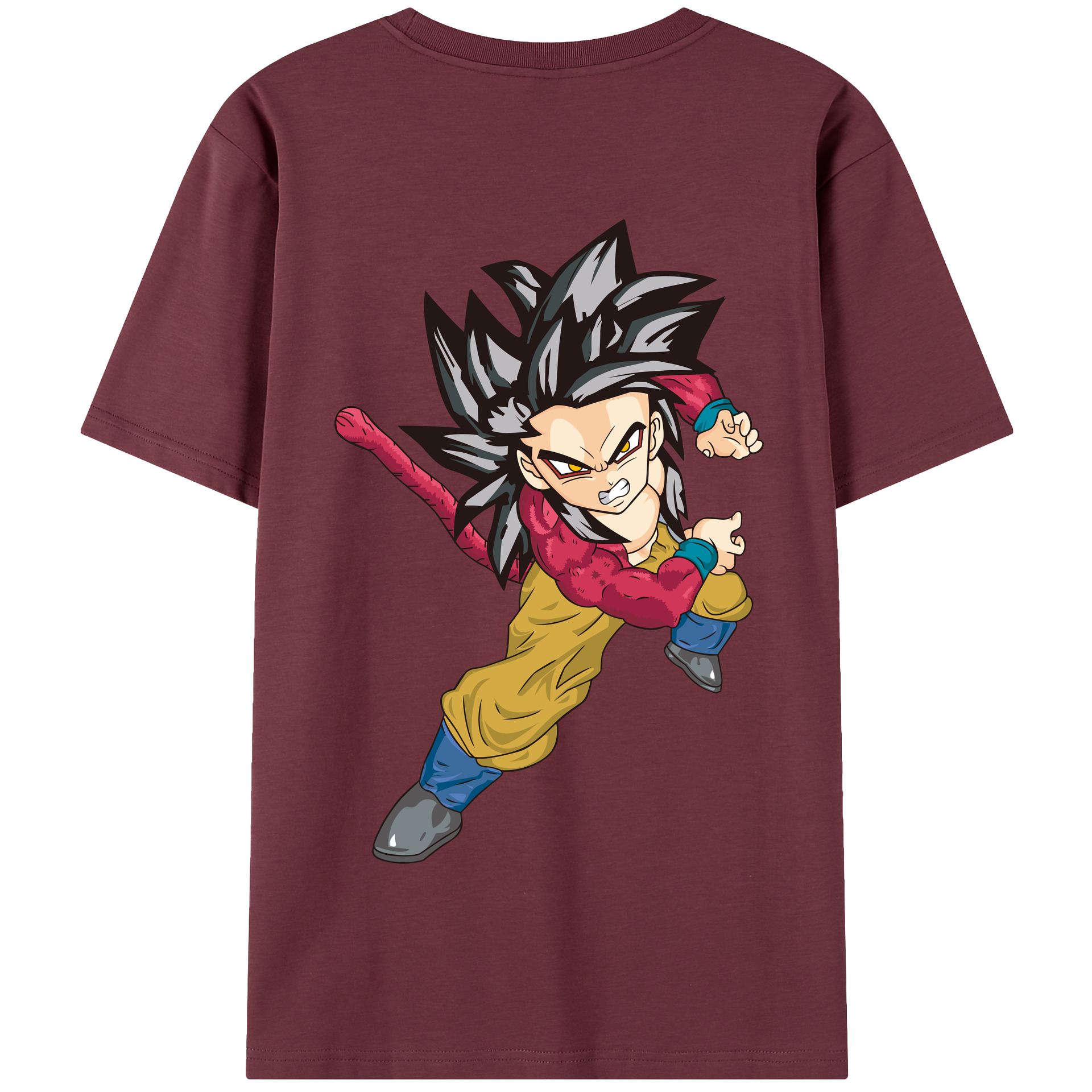 （画像用） ドラゴンボール 孫悟空（そん ごくう）Son Goku カカロット DRAGON BALL Kakarotto 綿100％半袖Tシャツ（背面プリント）